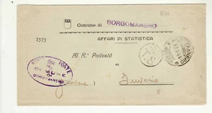 15458 01 FRANCHIGIA RSI REPUBBLICA SOCIALE REGIE POSTE COMUNE BORGOMANERO - Picture 1 of 2