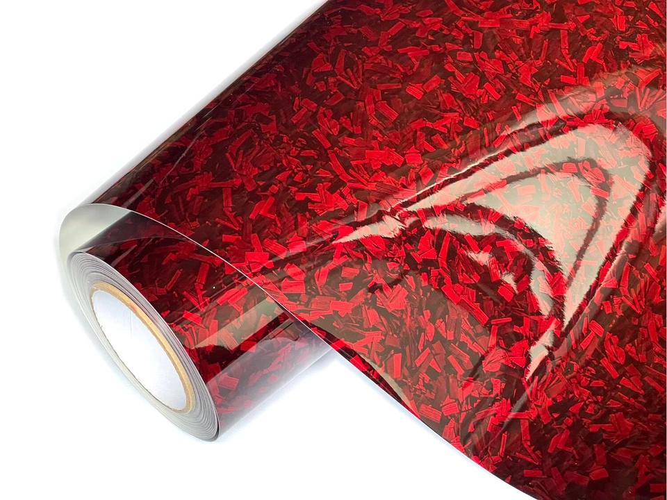 Forged carbon 3D red car film high gloss forged color changing film €22/m² - Image 1 of 4