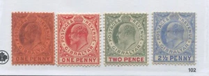 Gibraltar KEVII 1904-07 various values to 2 1/2d mint o.g. hinged - Picture 1 of 1
