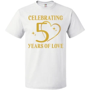 Inktastic 50th Wedding Anniversary 50 Years T-Shirt Married Celebration Fifty - Picture 1 of 3