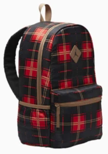 Nike Jordan 18" Backpack Quilted Daypack 9A0725 Red Black WATER RESIST NWT $65 - Picture 1 of 9