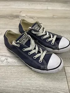 CONVERSE Youth NAVY All Star Chuck Taylor Trainers Sneakers Shoes UK 2 EU 34 - Picture 1 of 8