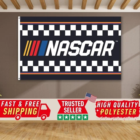 Premium Flag NASCAR Checkered 3x5 ft Banner Vintage Car Racing Wall Sign Gift Cover