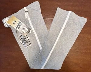 GK “DANCE” GRAPHIC GIRLS SMALL GRAY COTTON ATHLETIC LOUNGE STRIPES PANTS Sz CS - Picture 1 of 7