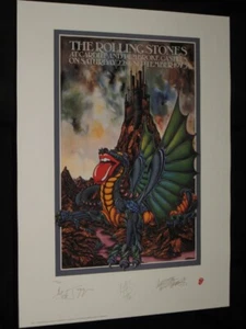 THE ROLLING STONES - P/IMAGEN LITOGRÁFICA FIRMADA DE - CASTILLO DE CARDIFF & PEMBROKE - Imagen 1 de 1