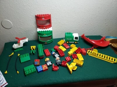 Lego Duplo 2811, Fire Truck Police Station Vehicles & Figures, INCOMPLETE, As-IS - Image 1 of 4