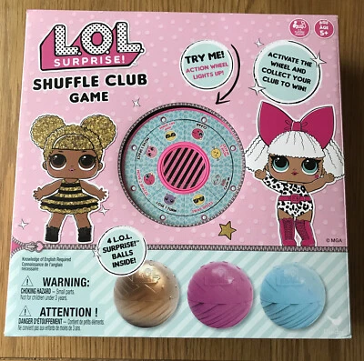 LOL SURPRISE! SHUFFLE CLUB BOARD GAME 2-4 PLAYERS 4 SURPRISE BALLS INSIDE NEW 5+ - Image 1 of 4