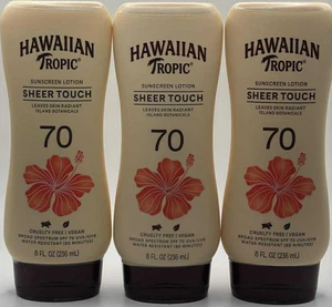 3 pezzi lozione solare tropicale hawaiana ~ SPF 70 ~ 8 FL OZ CIASCUNO ~ SCADENZA 26/10 + - Foto 1 di 2