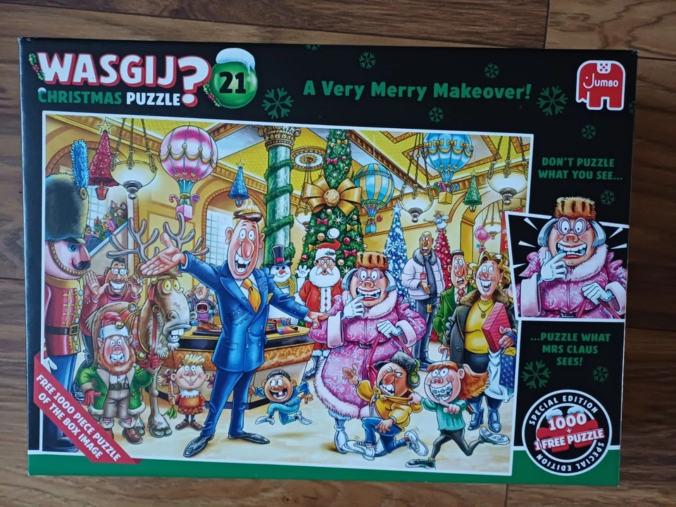 WASGIJ CHRISTMAS NO21 A VERY MERRY MAKEOVER! 2 X  1000 PIECE JIGSAW PUZZLES - Image 1 of 1