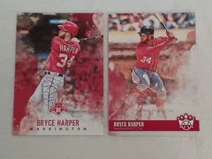 2017 & 2018 DIAMOND KINGS BRYCE HARPER #89 & 78. WASHINGTON NATIONALS - Picture 1 of 5