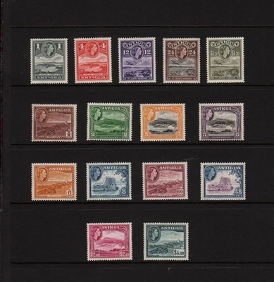 JUEGO DEFINITIVO ANTIGUA 1953 QEII COMPLETO FINO COMO NUEVO (L007) Foto 1 de 2