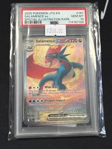 2025 Pokémon Salamence ex 187/159 GM 10 - Picture 1 of 2