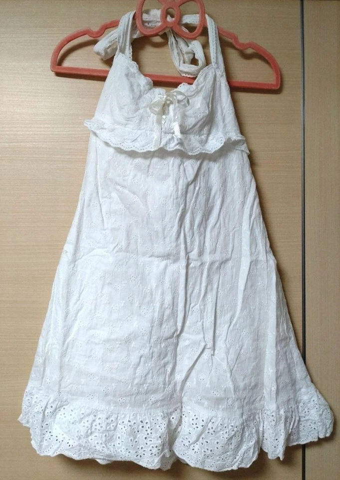 Vestido de algodón blanco LIZ LISA, niña princesa Heisei, algunos daños, de Japón. Foto 1 de 4