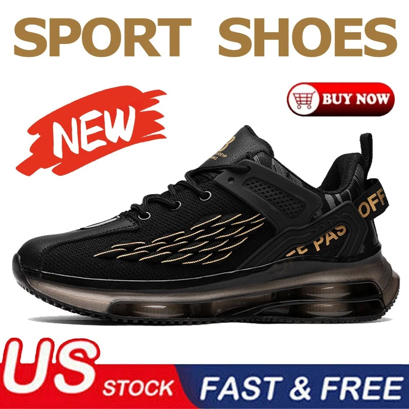 New Men's Breathable Non-slip Soft Sports Shoes Outdoor Athletic Running Walking - Image 1 of 4