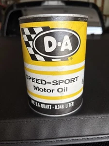 Vintage Quart D-A SPEED-SPORT Cardboard Motor Oil Can - Indianapolis IN - Picture 1 of 7