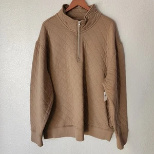 Old Navy Herren Stepppullover mit 1/4 Reißverschluss in Burgwand Gr. XXL - Bild 1 von 8