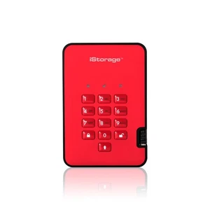 iStorage diskAshur2 256-bit 500GB USB 3.1 secure encrypted hard drive - Red IS-D - Picture 1 of 1