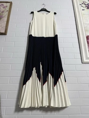 Red Valentino Women's Long Dress Sleeveless Polyester WhiteBlue Size 40 XS - Image 1 of 4