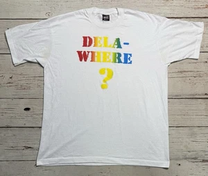 Vtg Fruit Of The Loom Delta-Where? Shirt Single Stitch Sz XL USA Made - Picture 1 of 15