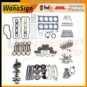 Kit de reconstrucción del motor sincronización del cigüeñal para 04-09 Infiniti Nissan Armada Pathfinder - Imagen 1 de 14