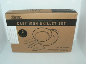 Cuisinel Cast Iron Skillet Set 8" & 10" Frying Pan NIB - Bild 1 von 4