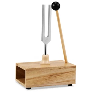 1 Set Stimmgabel Holz Voice Resonator Box Stimmversorgung 528hz mit Holzhammer UK - Bild 1 von 12