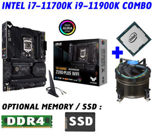 Intel i9-11900K i7-11700K CPU + ASUS TUF Gaming Z590-Plus WiFi Motherboard COMBO