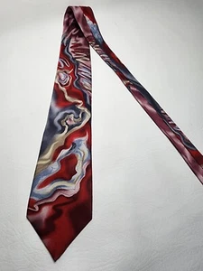 Jerry Garcia Tie Men 58 in Silk Red Black Lavender Sage How Fine Collection 55 - Picture 1 of 4