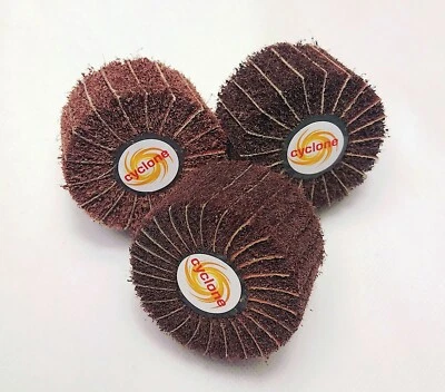 EXCEL CYCLONE 10 X Interleaved Flap Wheel - 50 X 30mm CRS60/MED120/FIN180