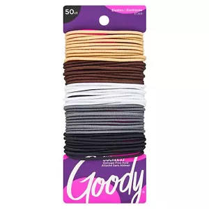 Goody Ouchless elastisches Haargummi - 50 Stück neutrale Farben - 2 mm für feine bis m... - Bild 1 von 5