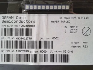 50 x Hyper TOPLED - Orange - 760 mlm - 606 nm - 120° - 280 mcd - NEU - Bild 1 von 1