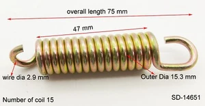 YAMAHA RXS100 Moto Bicicleta Soporte Muelle 75 mm Largo - Imagen 1 de 2