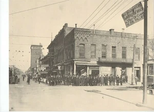 Columbia SC Trolley Staff Outside Station Main & Gervais 1900s Imprimir Reproducto - Imagen 1 de 1