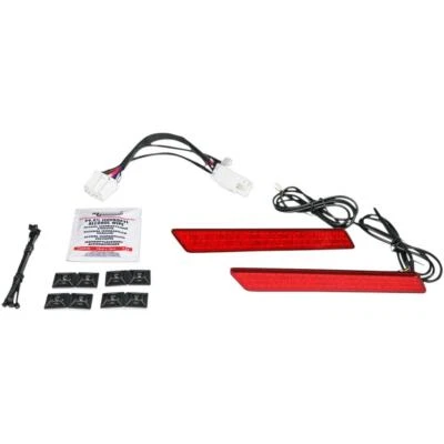 Kit reflector de luz LED rojo con pestillo de alforja Dynamics personalizado Harley FLH CVO 14-Up Foto 1 de 3