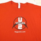U2 CONCERT TOUR LAS VEGAS Classic Rock T SHIRT Mens L Red CREW Bono