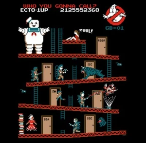 Ghostbusters/Donkey Kong Videospiel Shirt Juniors Stay Puft Marshmallow Man - Bild 1 von 3