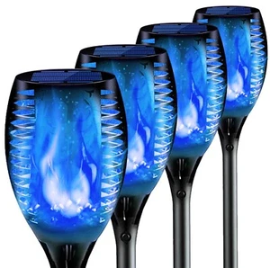 4PCs Halloween Solar Torch Lights Outdoor, 43in 96 LED, Waterproof Landscape ... - Picture 1 of 6
