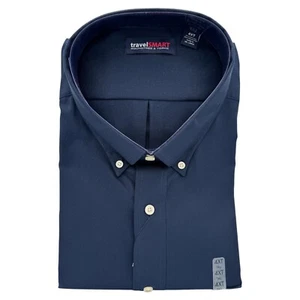 Roundtree & Yorke Travel Smart pflegeleichtes Button-Down-Hemd für Herren – 4XT – neu mit Etikett - Bild 1 von 3