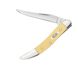 Case XX Toothpick Folding Knife Stainless Steel Blade Yellow Synthetic Handle - Picture 1 of 1
