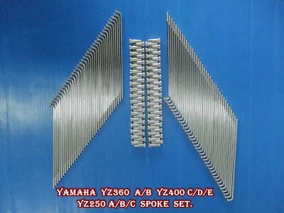 Fit YAMAHA YZ360 A/B YZ400 C/D/E YZ250 A/B/C F&R SPOKE SET 72 Pcs JAPAN [mi5067] Foto 1 de 4