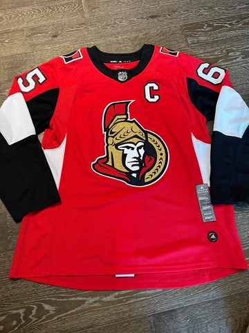 Reebok Ottawa Senators Erik Karlsson Jersey Size 52 RED "C" #65 Fight Strap 👀🔥 Cover
