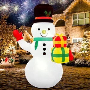 5FT Christmas Inflatable Snowman Outdoor Yard Lights Up Blow Up Garden Decor - Picture 1 of 12