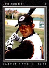 2008 Casper Ghosts Grandstand #15 Jose Gonzalez Dominican Republic Baseball Card