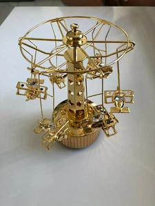 Carrusel de Navidad enchapado en oro 24K, Speening con sonido, decoraciones - Imagen 1 de 5