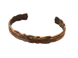Vintage Laminated Copper Cuff Bracelet - Picture 1 of 5