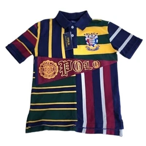 Polo Ralph Lauren Varsity Rugby Color Block Polo Shirt RLAC "15" Boys S/P 8 - Picture 1 of 11
