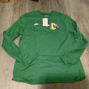 Nike Oregon Ducks Throwback Long Sleeve Green Shirt Men’s Size: Medium NWT Tee - Picture 1 of 4