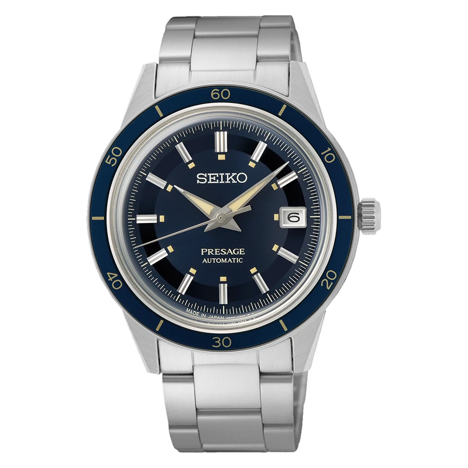 Seiko Presage 60's Style 40.8 MM Automatic SS Dark Blue Dial Watch SRPG05J1 - Image 1 of 1