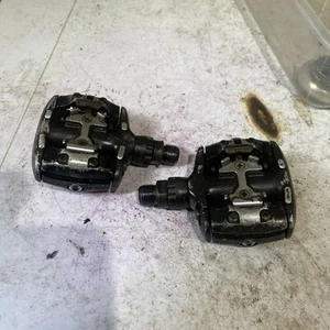 Shimano Deore XT PD-M737 Double Sided BLACK Clipless SPD Pedals 9/16” Retro MTB - Picture 1 of 6