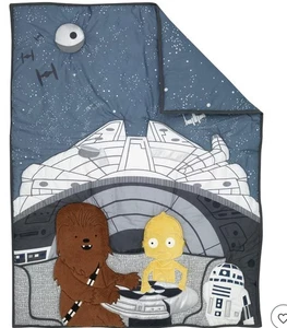 Juego de cama de cuna de bebé de 3 piezas Lambs & Ivy Star Wars Signature Millennium Falcon - Imagen 1 de 8